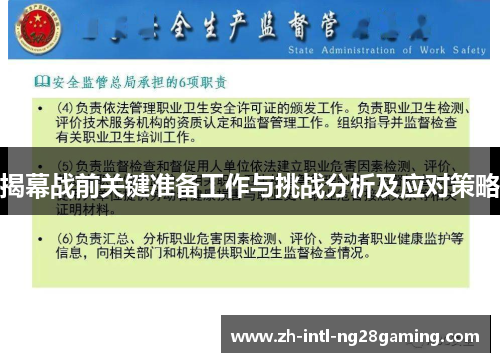 揭幕战前关键准备工作与挑战分析及应对策略